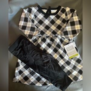NWT 6-9 mo girls long sleeve dress with leggings